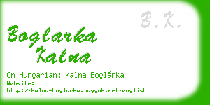 boglarka kalna business card